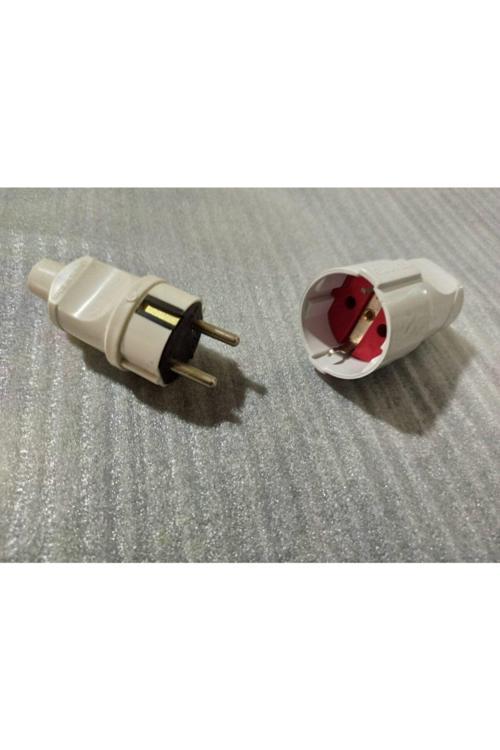 (2Li Set) Topraklı Erkek Fiş Ve Topraklı Dişi Fiş (2Li Set)