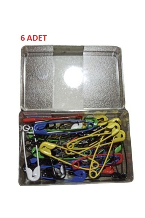 (6 Adet) No1 Renkli Çengelli Iğne 3 Cm 36 Adetli Çatal Iğne (6 Adet)