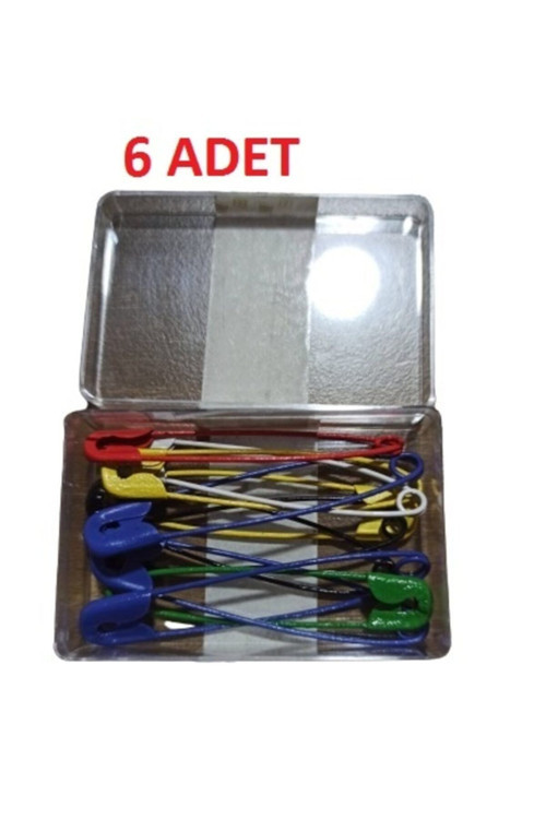 (6 Adet) No4 Renkli Çengelli Iğne 6 Cm 10 Adetli Çatal Iğne (6 Adet)
