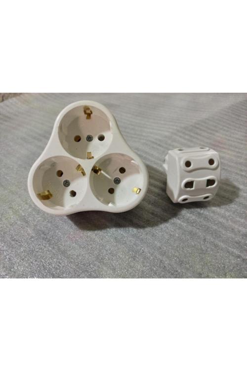 2 Li Set Golyat 3 Gözlü Topraklı Golyat Ve 5 Gözlü Topraksız Priz Çoğaltıcı Set