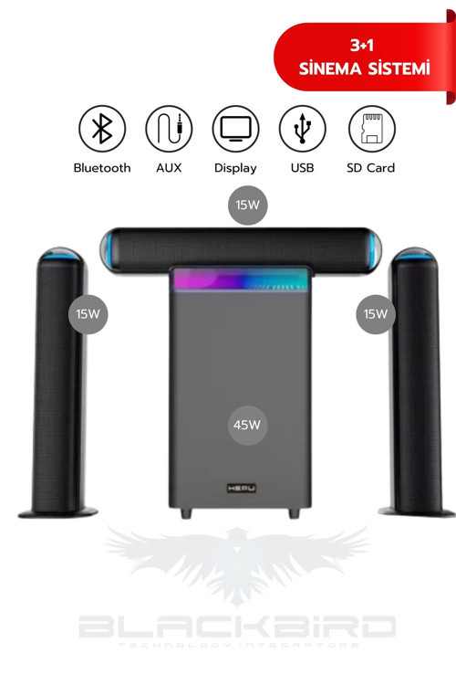 Hepu Hp-Tv01 3 1 Surround Ev Sinema Ses Sistemi