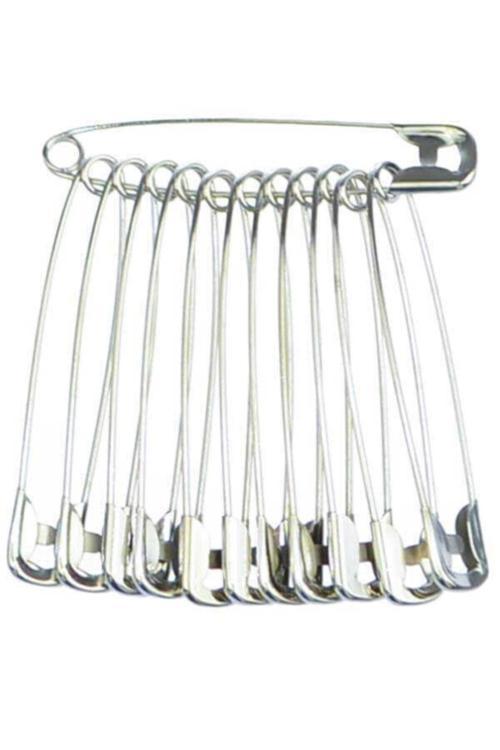 No 6 Çengelli İğne 6,5 Cm 12 Adetli Çelik Çatal İğne 1 Set