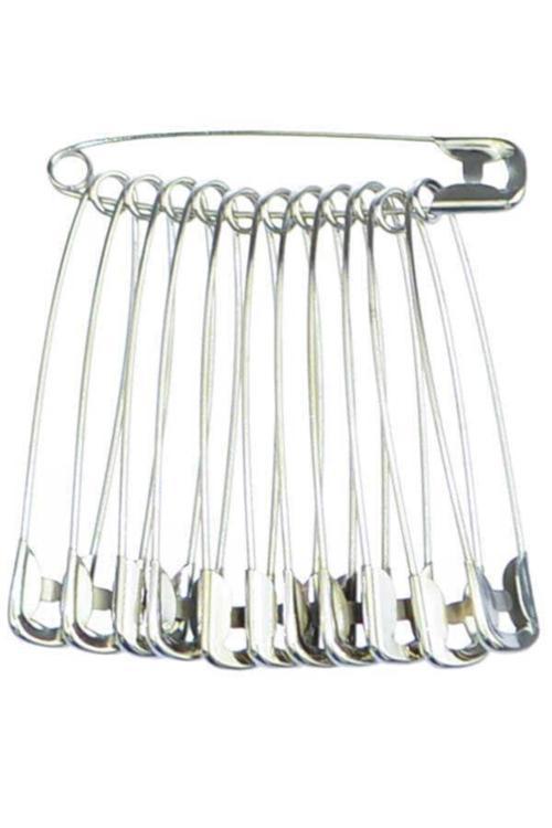 No 6 Çengelli Iğne 6,5 Cm 12 Adetli Çelik Çatal Iğne (1 Set)