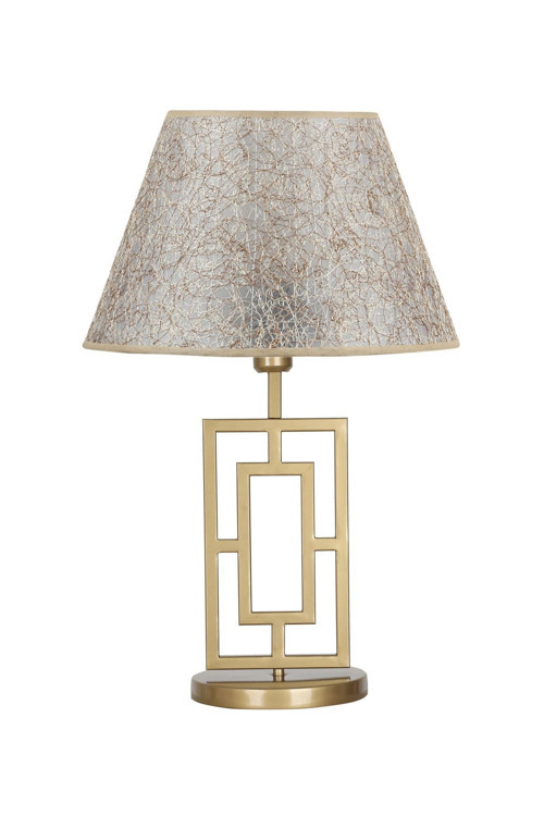 Puglia Eskitme Mat Gold Metal Abajur - Sarı Kırçıl