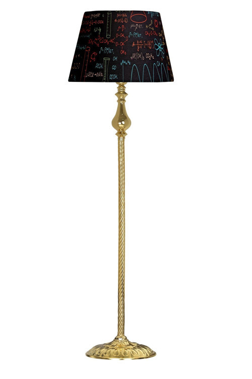 Madelyn Gold Kaplama Burgulu Metal Lambader - Kimya Desenli