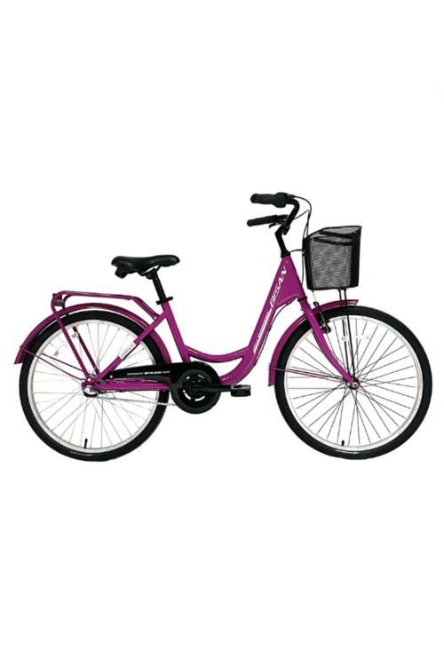 SORRENTO-S ŞEHİR BİSİKLETİ 36 CM V 24 JANT 7 VİTES MOR BEYAZ