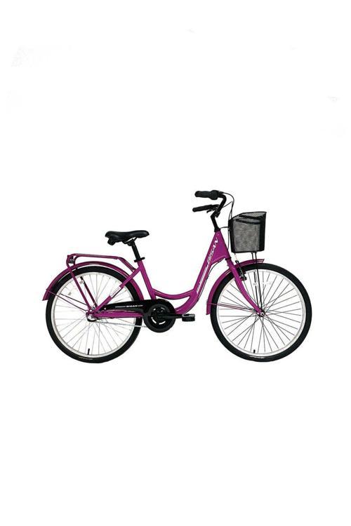SORRENTO ŞEHİR BİSİKLETİ 36 CM V 24 JANT 3 VİTES MOR BEYAZ