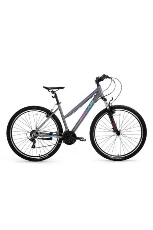 ATHENA DAĞ BİSİKLETİ 48 CM HD 27.5 JANT 21 VİTES METALİK GRİ MAVİ - MOR