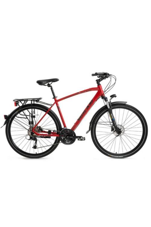 8500 CİTY Şehir Bisikleti 46 CM HİDROLİK DİSK 28 JANT 27 VİTES MAT KIRMIZI SİYAH
