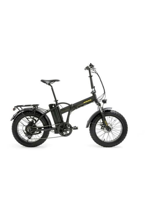 E-foldıng F2 Elektrikli Katlanır Bisikleti 43cm Md 20 Jant 7 Vites Mat Siyah Sarı