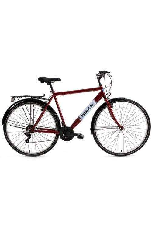HARDY ŞEHİR BİSİKLETİ 46 CM V 28 JANT 21 VİTES BORDO SİYAH-BEYAZ