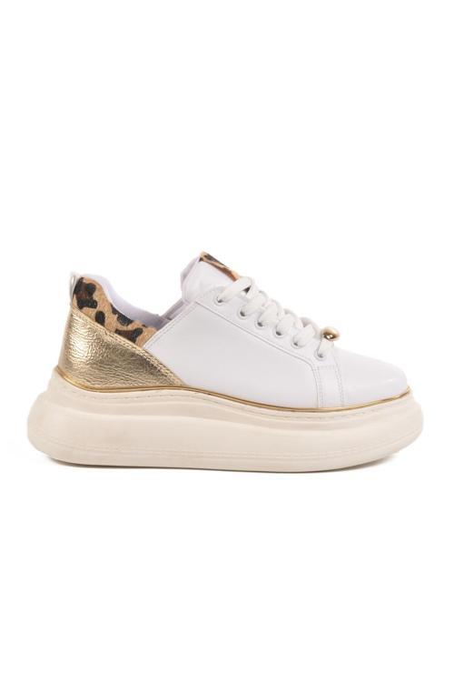 Beyaz Kalın Taban Kadın Sneaker T-300 Z