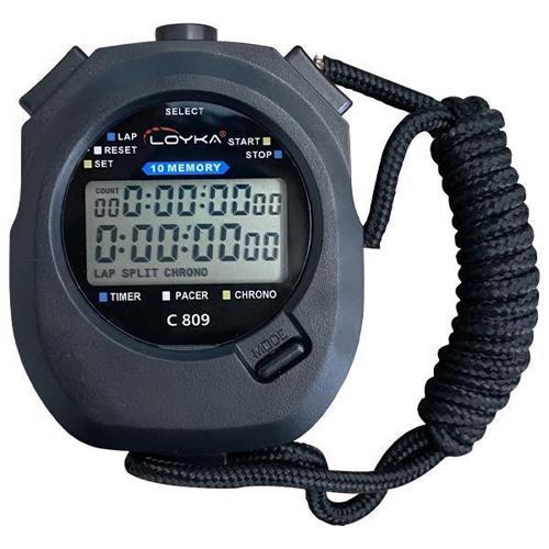 Loyka C809 Dijital El Tipi ´10 Lap Hafızalı´ Kronometre, Siyah Kronometre