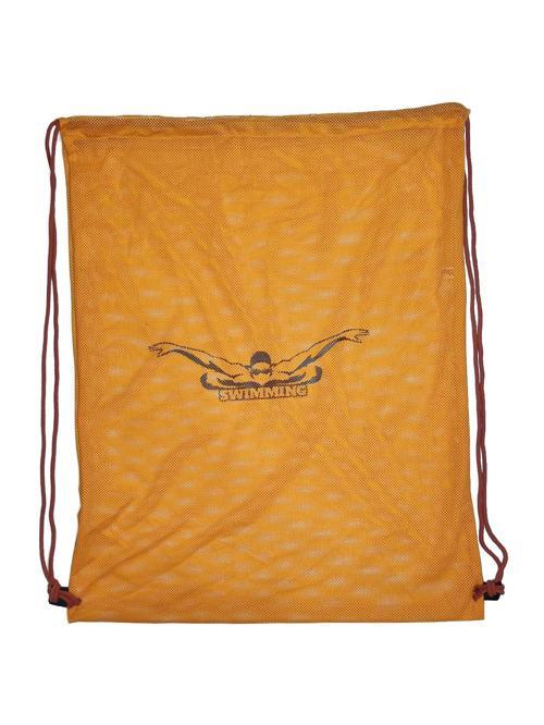 Bufors Yüzücü Açık Turuncu File Çanta, Swimming Baskılı Antrenman Çantası (67x50±)