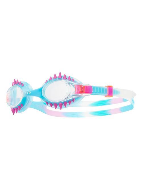 Swimple Spikes Tie-Dye Şeffaf/Mavi Çocuk Yüzücü Gözlüğü, Çocuk Antrenman Gözlük