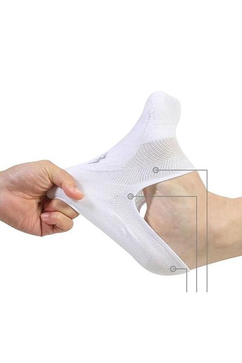 Sneaker Çorap ( 9 Adet ) Erkek Çorabı, Pamuklu, Görünmez Çorap Beyaz 40-45