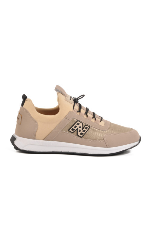 Bej Tekstil Hafif Esnek Erkek Spor Ayakkabı 166 M