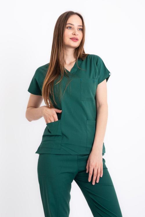 Premium Flex Avcı Yeşili Hemşire Forması Cerrahi Takım (UNİSEX)