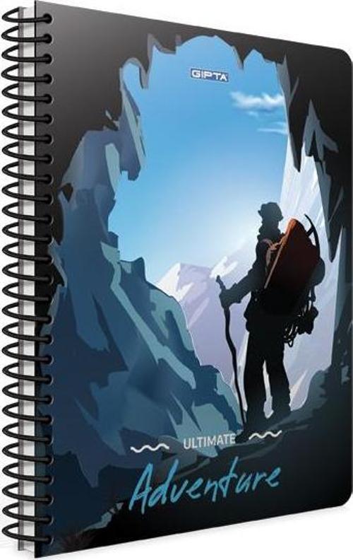 Adventure Spiralli Karton Kapak Defter 17X24Cm 80 Yaprak Çizgili (4 Lü Paket) 3847
