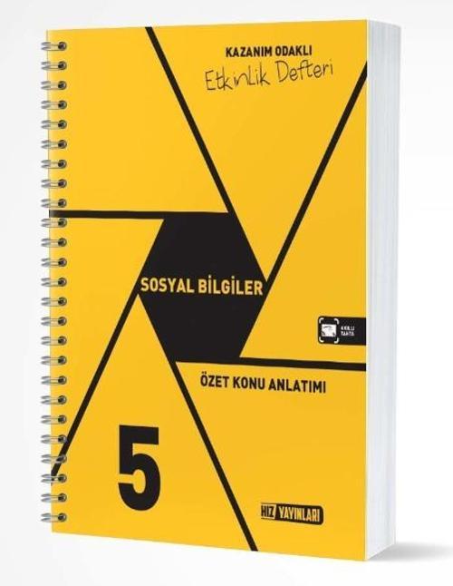 5. Sınıf Sosyal Bilgiler Kazanım Odaklı Etkinlik Defteri Hız Yayınları