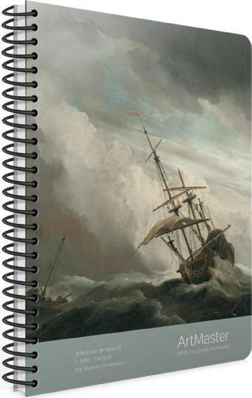 Art Master Spiralli Karton Kapak Defter 19X26Cm 100 Yaprak Kareli (4 Lü Paket) 3661