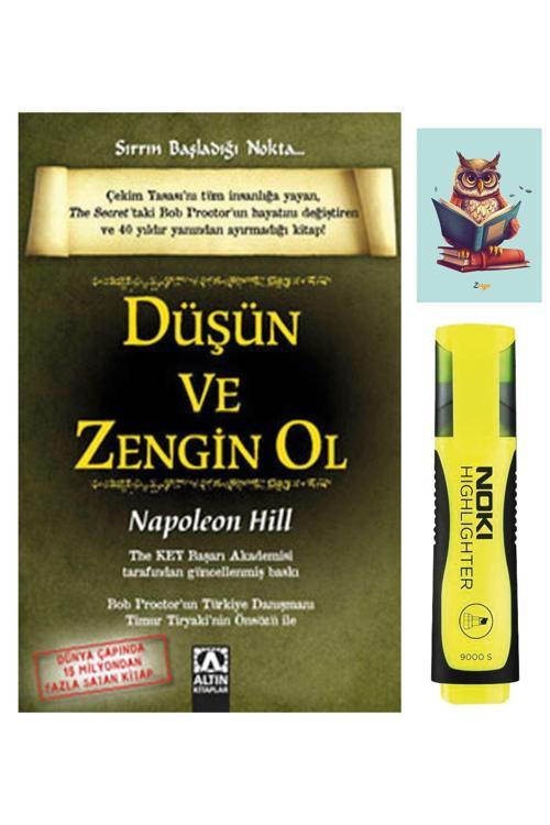 Dara Yayınları Düşün Ve Zengin Ol - Napoleon Hill - Altın Kitaplar - Sarı Fosforlu Kalem - Not Defterli Seti
