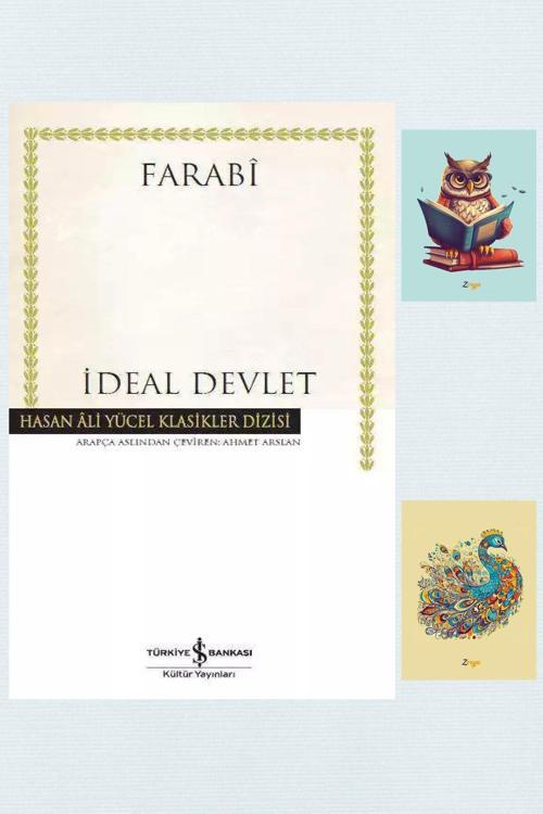 İş Bankası Kültür Yayınları İdeal Devlet - Hasan Ali Yücel Klasikleri - Farabi - Iş Bankası - 9786053329565 (2 Not Defterli)