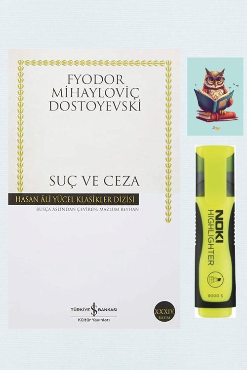 Dara Yayınları Suç Ve Ceza Romanı - Dostoyevski - 9789754589023 - Sarı Fosforlu Kalem - Not Defterli Seti