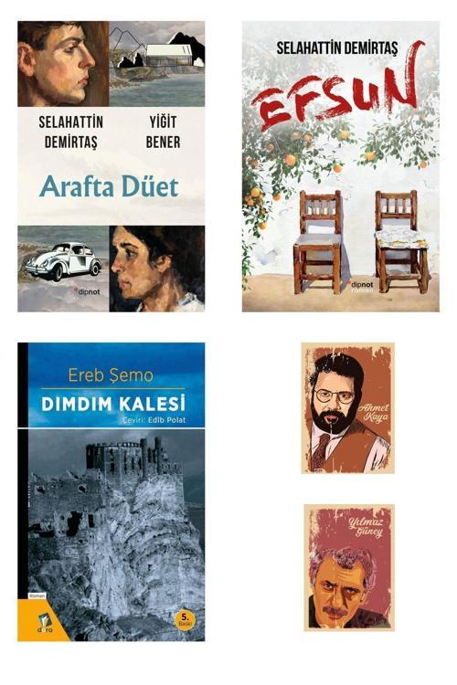 Dipnot Yayınları Selahattin Demirtaş Kitapları - Arafta Düet - Dımdım Kalesi - Efsun - Not Defter Seti