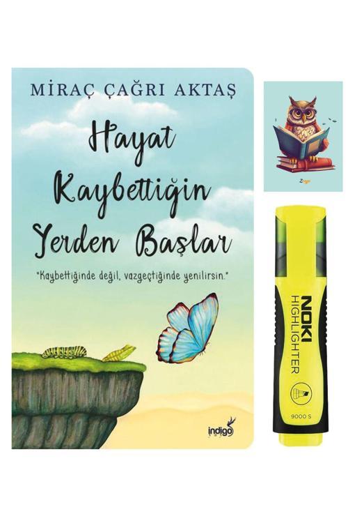Dara Yayınları Hayat Kaybettiğin Yerden Başlar 9786257671293 -Miraç Çağrı Aktaş -Sarı Fosforlu Kalem -Defterli Seti