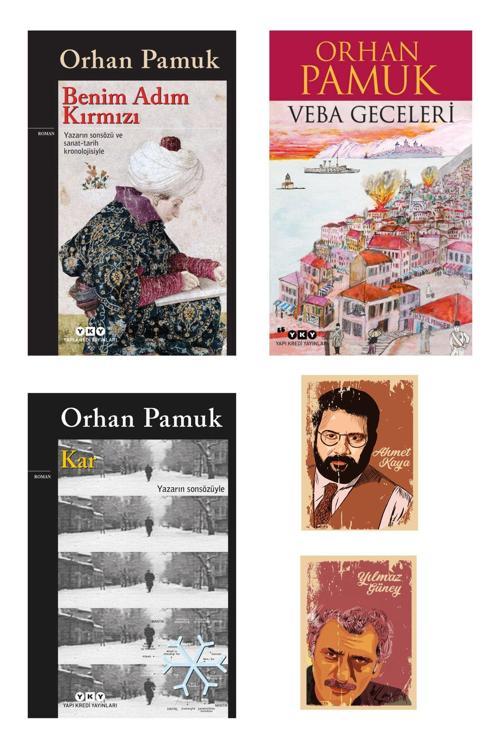 Dara Yayınları Orhan Pamuk Kitapları - Benim Adım Kırmızı - Veba Geceleri - Kar Romanı Not Defterli Özel Seti