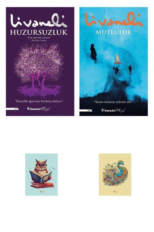 Dara Yayınları Zülfü Livaneli Kitapları - Mutluluk - Huzursuzluk Romanı (2 Not Defterli)