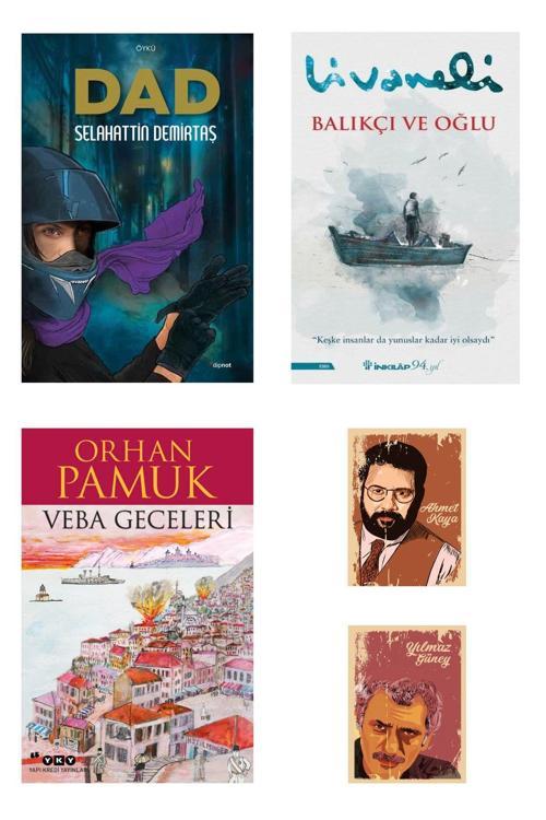 Dara Yayınları Selahattin Demirtaş Kitapları Dad - Veba Geceleri -Balıkçı Ve Oğlu Zülfü Livaneli Defterli Özel Seti