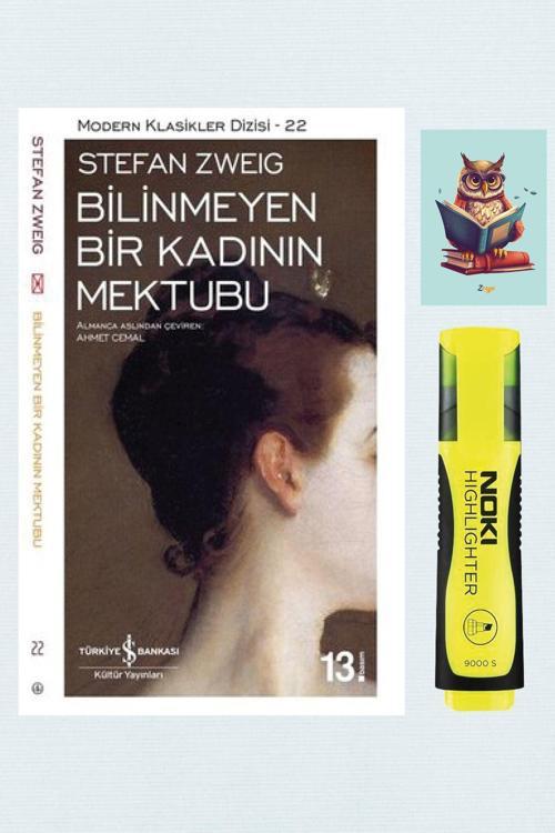 Dara Yayınları Bilinmeyen Bir Kadının Mektubu - Stefan Zweig 9786254290350 - Sarı Fosforlu Kalem - Defterli Seti