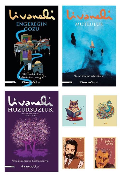 Dara Yayınları Zülfü Livaneli Kitapları - Mutluluk - Engereğin Gözü - Huzursuzluk (4 Not Defterli)