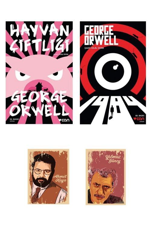 Dara Yayınları Hayvan Çiftliği 1984 - George Orwell Roman Seti- Can Yayınları -Yılmaz Güney Ahmet Kaya Not Defterli