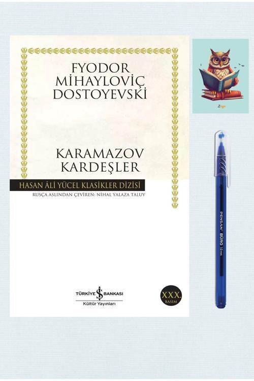 Türkiye İş Bankası Kültür Yayınları Karamazov Kardeşler - Dostoyevski - İş Bankası - Büro Mavi Tükenmez Kalem