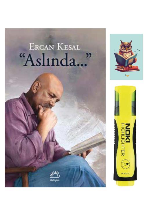 İletişim Yayıncılık Aslında... Ercan Kesal -İletişim Yayıncılık-Sarı Fosforlu Kalem-Not Defteri Seti