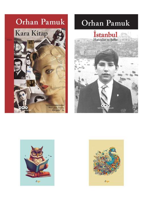 Yapı Kredi Yayınları Orhan Pamuk - Istanbul 9789750807169 - Kara Kitap 9789750826139 - Not Defterli Seti