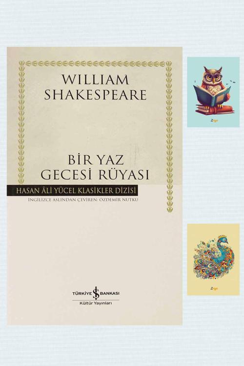 Türkiye İş Bankası Kültür Yayınları Bir Yaz Gecesi Rüyası - Hasan Ali Yücel Klasikleri - William Shakespeare (2 Not Defterli)