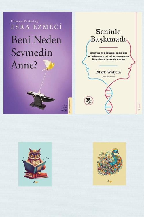 Destek Yayınları Beni Neden Sevmedin Anne - Esra Ezmeci - Seninle Başlamadı - Mark Wolynn - Not Defter Seti