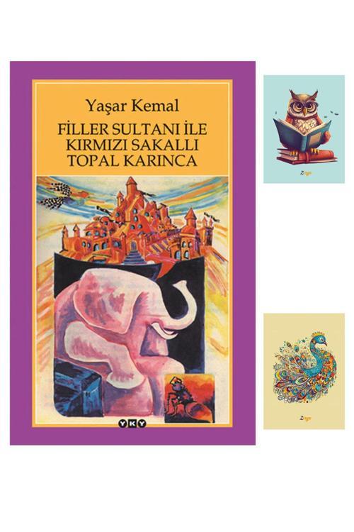 Yapı Kredi Yayınları Filler Sultanı İle Kırmızı Sakallı Topal Karınca - Yaşar Kemal - Yapı Kredi Yayını-Not Defterli Seti