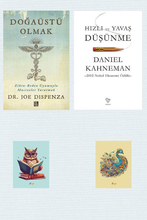 Diyojen Yayıncılık Doğaüstü Olmak - Joe Dispenza - Hızlı Ve Yavaş Düşünme - Daniel Kahneman - (2 Not Defterli)