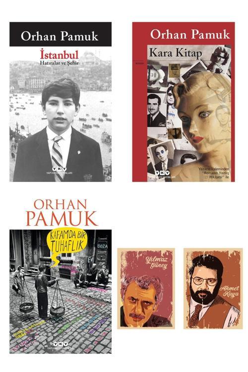 Yapı Kredi Yayınları Orhan Pamuk Romanları Seti - Kara Kitap - İstanbul Romanı - Kafamda Bir Tuhaflık - Defterli Seti