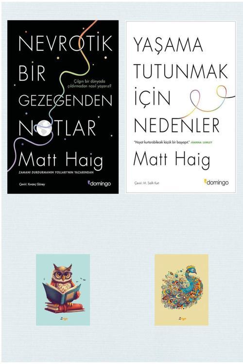 Dara Yayınları Nevrotik Bir Gezegenden Notlar  -Yaşama Tutunmak İçin Nedenler -Domingo - Matt Haig (2 Not Defterli)