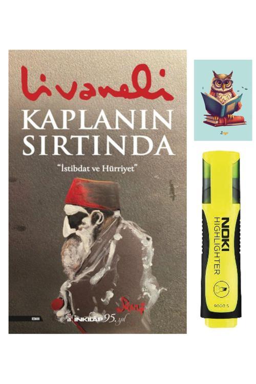 Dara Yayınları Kaplanın Sırtında - Zülfü Livaneli - İnkılap Kitabevi -Sarı Fosforlu Kalem - Not Defteri Seti