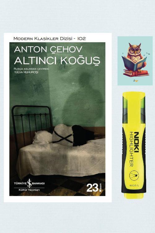 Dara Yayınları Altıncı Koğuş -Anton Pavloviç Çehov- İş Bankası Kültür Yayınları-Sarı Fosforlu Kalem Not Defter Seti
