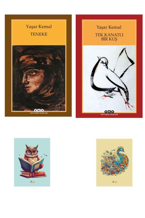 Yapı Kredi Yayınları Teneke - Tek Kanatlı Bir Kuş - Yaşar Kemal - Not Defterli Seti