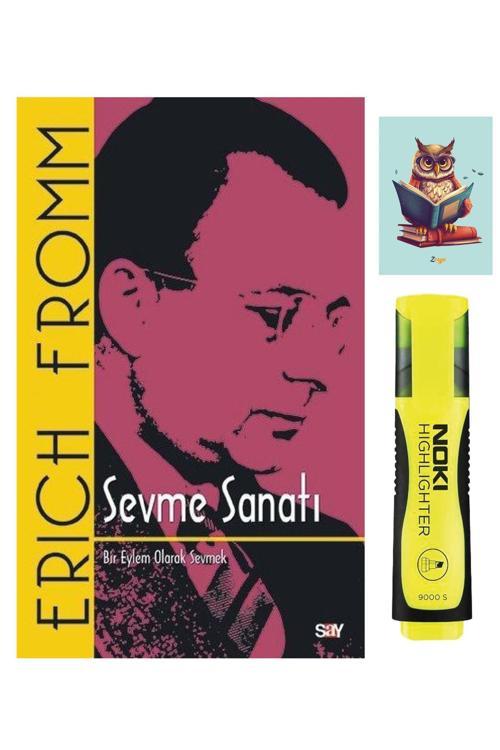 Dara Yayınları Sevme Sanatı - Klasik Kapak - Erich Fromm - Say Yayınları - Sarı Fosforlu Kalem -Not Defterli Seti