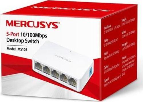 Mercusys 5 Port 10-100 Mbps Switch Plastik Kasa Ms105